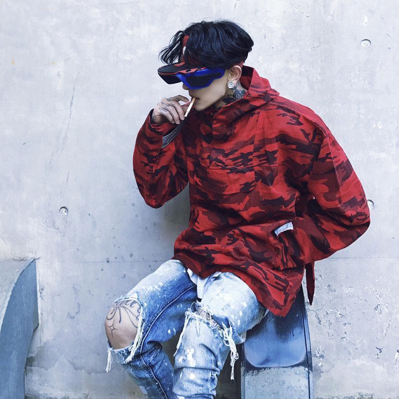 RED CAMO WINDBREAKER JACKET