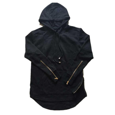 SIDE GOLD ZIP HOODIE