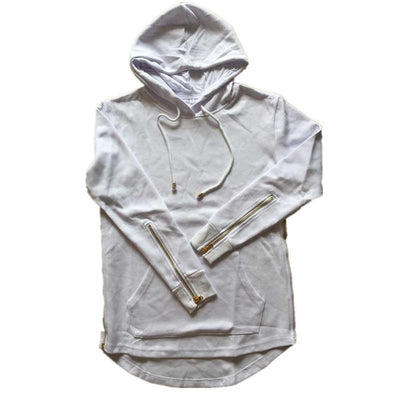 SIDE GOLD ZIP HOODIE