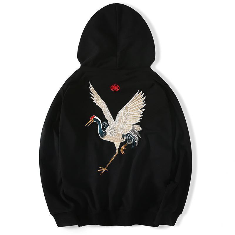 CRANE EMBROIDERED HOODIE