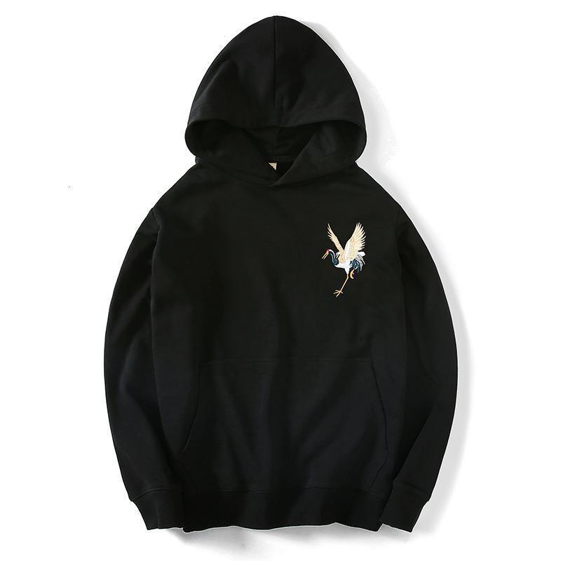 CRANE EMBROIDERED HOODIE