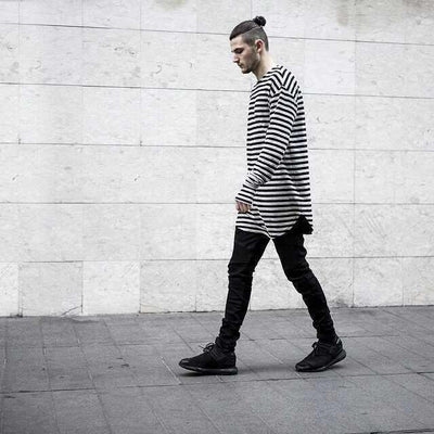 STRIPED LONG T-SHIRT