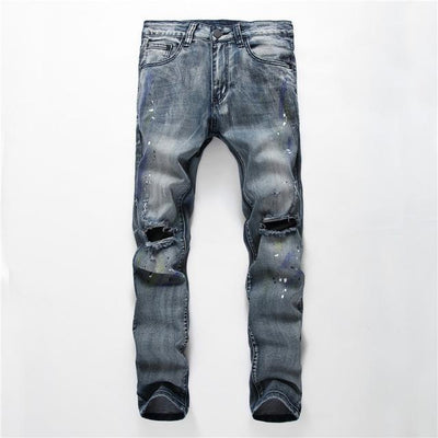 DISTRESSED PAINTER JEANS