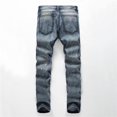 DISTRESSED PAINTER JEANS