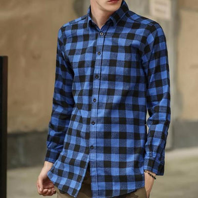 SIDE ZIP PLAID BUTTON UP SHIRT