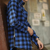 SIDE ZIP PLAID BUTTON UP SHIRT